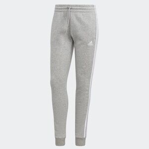 Adidas women’s Gray Sweatpants 3-Stripes Fleece Pants